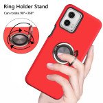 Wholesale Dual Layer Armor Hybrid Stand Ring Case for Motorola Moto G 5G 2023 (Black)