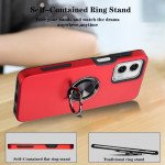 Wholesale Dual Layer Armor Hybrid Stand Ring Case for Motorola Moto G 5G 2023 (Red)