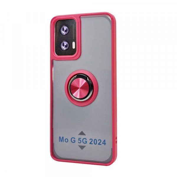 Wholesale Tuff Slim Armor Hybrid Ring Stand Case for Motorola Moto G 5G 2024 (Red)