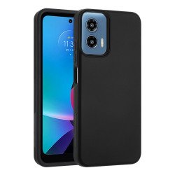 Glossy Dual Layer Armor Defender Hybrid Protective Case Cover for Motorola Moto G 5G 2024 (Black)