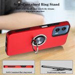 Wholesale Dual Layer Armor Hybrid Stand Ring Case for Motorola Moto G 5G 2024 (Red)