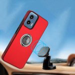 Wholesale Dual Layer Armor Hybrid Stand Ring Case for Motorola Moto G 5G 2024 (Red)