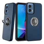 Wholesale Dual Layer Armor Hybrid Stand Ring Case for Motorola Moto G 5G 2024 (Navy Blue)