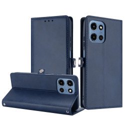 Premium PU Leather Folio Wallet Front Cover Case with Card Holder Slots and Wrist Strap for Motorola Moto G 5G 2025 (Navy Blue) Premium PU Leather Folio Wallet Front Cover Case with Card Holder Slots and Wrist Strap for Motorola Moto G 5G 2025 (Navy Blue)