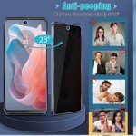 Wholesale Privacy Anti-Spy Full Cover Tempered Glass Screen Protector for Motorola Moto G Play 2024 (Black)