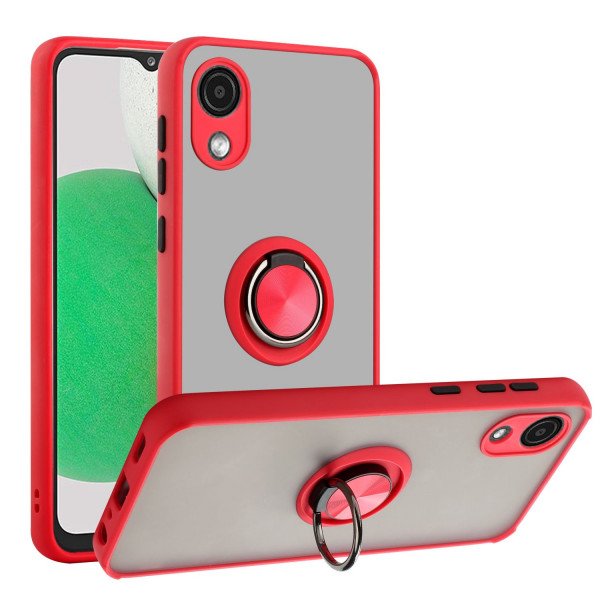 Wholesale Tuff Slim Armor Hybrid Ring Stand Case for Motorola Moto G Play 2024 (Red)