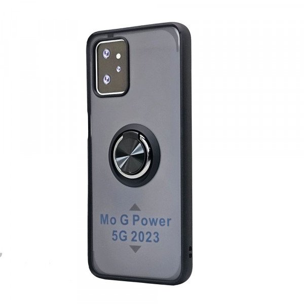 Wholesale Tuff Slim Armor Hybrid Ring Stand Case for Motorola Moto G Power 5G 2023 (Black)