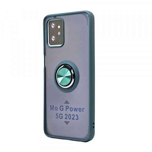 Wholesale Tuff Slim Armor Hybrid Ring Stand Case for Motorola Moto G Power 5G 2023 (Green)