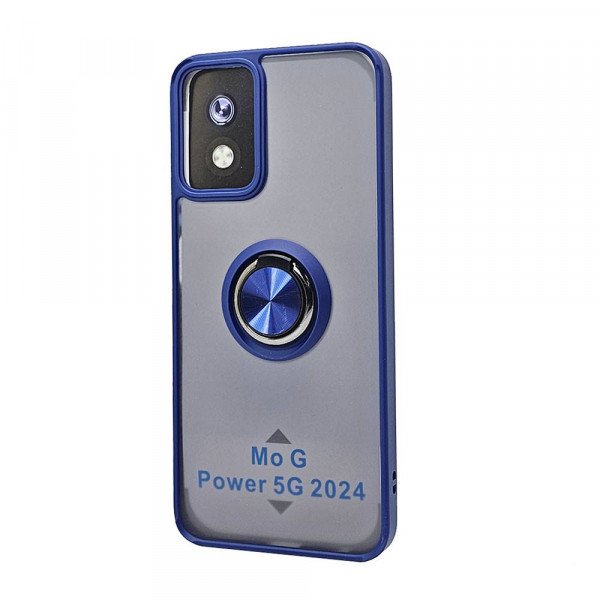 Wholesale Tuff Slim Armor Hybrid Ring Stand Case for Motorola Moto G Power 5G 2024 (Navy Blue)
