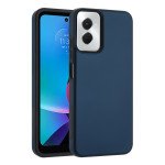 Wholesale Glossy Dual Layer Armor Defender Hybrid Protective Case Cover for Motorola Moto G Power 5G 2024 (Navy Blue)