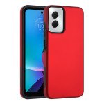 Wholesale Glossy Dual Layer Armor Defender Hybrid Protective Case Cover for Motorola Moto G Power 5G 2024 (Red)