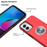 Wholesale Dual Layer Armor Hybrid Stand Ring Case for Motorola Moto G Power 5G 2024 (Red)