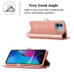 Wholesale Premium PU Leather Folio Wallet Front Cover Case with Card Holder Slots and Wrist Strap for Motorola Moto G Stylus 5G 2023 (Rose Gold)