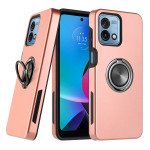 Wholesale Dual Layer Armor Hybrid Stand Ring Case for Motorola Moto G Stylus 5G 2023 (Rose Gold)