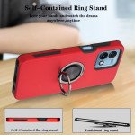 Wholesale Dual Layer Armor Hybrid Stand Ring Case for Motorola Moto G Stylus 5G 2023 (Red)