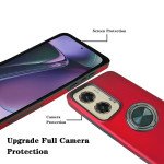 Wholesale Dual Layer Armor Hybrid Stand Ring Case for Motorola Moto G Stylus 2024 (Navy Blue)