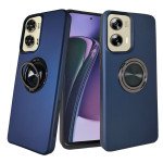 Wholesale Dual Layer Armor Hybrid Stand Ring Case for Motorola Moto G Stylus 2024 (Navy Blue)