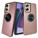 Wholesale Dual Layer Armor Hybrid Stand Ring Case for Motorola Moto G Stylus 2024 (Rose Gold)