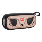 Wholesale Owl Outdoor Compact Wireless FM Radio Bluetooth Speaker Flashlight, Solar Power NB306 for Universal Cell Phone And Bluetooth Device (Gold)