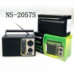 Wholesale Portable AM FM Radio Design Bluetooth Speaker with Solar Panel, Flash Light, and Handle NS2057S for Universal Cell Phone And Bluetooth Device (Black)