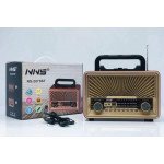 Wholesale Large Classic Retro Fancy Design AM FM Radio Bluetooth Boombox Speaker Portable with Handle and Remote NS2073BT for Universal Cell Phone And Bluetooth Device (Gold)