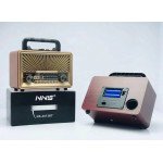 Wholesale Large Classic Retro Fancy Design AM FM Radio Bluetooth Boombox Speaker Portable with Handle and Remote NS2073BT for Universal Cell Phone And Bluetooth Device (Gold)