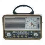 Wholesale Desktop Radio: FM/AM/SW 3-Band, Clock, USB & TF Integration NS-8898BT for Universal Cell Phone And Bluetooth Device (Beige)