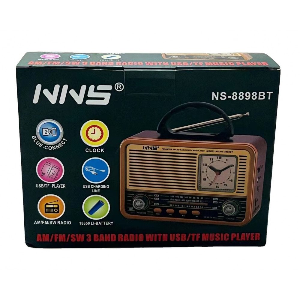 Wholesale Desktop Radio: FM/AM/SW 3-Band, Clock, USB & TF