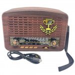 Wholesale Retro Classic Bluetooth Speaker with AM/FM Radio and Multi-Function Design NS3359BT for Universal Cell Phone And Bluetooth Device (Light Brown)