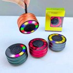 Wholesale Universal Portable Bluetooth Speaker with RGB Lights - Mini Round Shape Design for Wireless Music Streaming OP-18 for Universal Cell Phone And Bluetooth Device (Green)