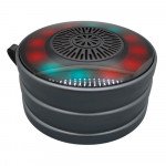 Wholesale Universal Portable Bluetooth Speaker with RGB Lights - Mini Round Shape Design for Wireless Music Streaming OP-18 for Universal Cell Phone And Bluetooth Device (Black)