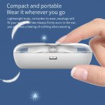 Wholesale Open-Ear Hook Design Bluetooth Headset - Transparent, Modern Sleek Look with Intelligent Display OWS80 for Universal Cell Phone And Bluetooth Device (White)