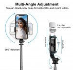 Wholesale LED All-in-One Selfie Stick and Tripod with Wireless Remote and LED Fill Light for Universal Cell Phones (Black)