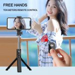 Wholesale Premium Cellphone Selfie Stick Tripod with Adjustable Angles and Wireless Remote for Universal Cell Phones (Black)