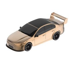 Solar-Powered Spoiler Wing Car Design Bluetooth Speaker - Portable Wireless Audio System for Outdoor Entertainment P338 for Universal Cell Phone And Bluetooth Device (Rose Gold)