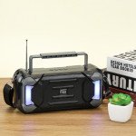 Wholesale Carry Handle RGB LED Lights Wireless Portable Bluetooth Speaker P60 for Universal Cell Phone And Bluetooth Device (Black)