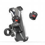 Wholesale Heavy Duty X Claw Stainless Steel Strong Full Grip Motorcycle, Bike, Scooter Mount Phone Holder PB04AD for Universal Cell Phone (Black)