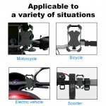 Wholesale Heavy Duty X Claw Stainless Steel Strong Full Grip Motorcycle, Bike, Scooter Mount Phone Holder PB04AD for Universal Cell Phone (Black)
