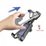 Wholesale Heavy Duty Protection Motorcycle, Bike, Scooter Short Arm Automatic Lock Phone Holder Mount PB07AD for Universal Cell Phone (Black)