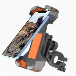 Wholesale Strong Shockproof Protection Motorcycle, Bike, Scooter Handlebar Automatic Lock Phone Holder Mount PB09 for Universal Cell Phone (Black)
