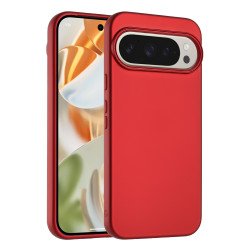 Glossy Shockproof Hard Phone Case Strong Anti-Scratch Protection for Google Pixel 10 Pro XL (Red)