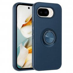 Shockproof Kickstand Phone Case with Glossy Finish – Superior Protection & Built-In Ring for Google Pixel 10a (Blue)