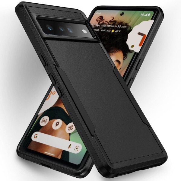 Wholesale Heavy Duty Strong Armor Hybrid Trailblazer Case Cover for Google Pixel 7a (Black)