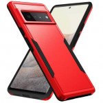 Wholesale Heavy Duty Strong Armor Hybrid Trailblazer Case Cover for Google Pixel 7a (Red)