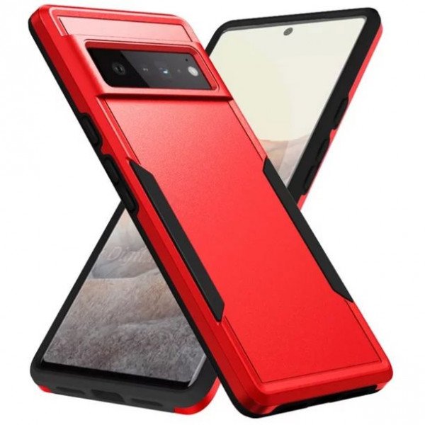 Wholesale Heavy Duty Strong Armor Hybrid Trailblazer Case Cover for Google Pixel 7a (Red)