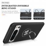 Wholesale Dual Layer Armor Hybrid Stand Ring Case for Google Pixel 8 (Red)