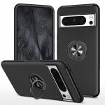 Wholesale Dual Layer Armor Hybrid Stand Ring Case for Google Pixel 8 (Black)