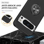 Wholesale Dual Layer Armor Hybrid Stand Ring Case for Google Pixel 8a (Red)