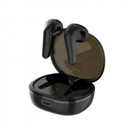 Compact Bluetooth Earbuds with Low Latency, Sleek Charging Case - Synced Audio for Gaming & Calls Pro30 for Universal Cell Phone And Bluetooth Device (Black)