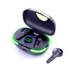 Cool Style TWS Bluetooth Wireless Headphone Earbuds Headset Stereo Sound With Battery Display for Universal Cell Phone And Bluetooth Device Pro80 (Black)